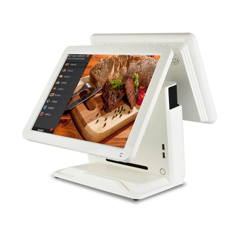 Pos система 15 дюймовый двойной экран кассовый аппарат заводской бренд pos все в