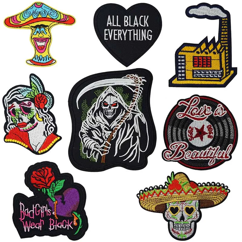 Бог смерти наносимые с помощью утюга наклейки платья пальто рукоделие