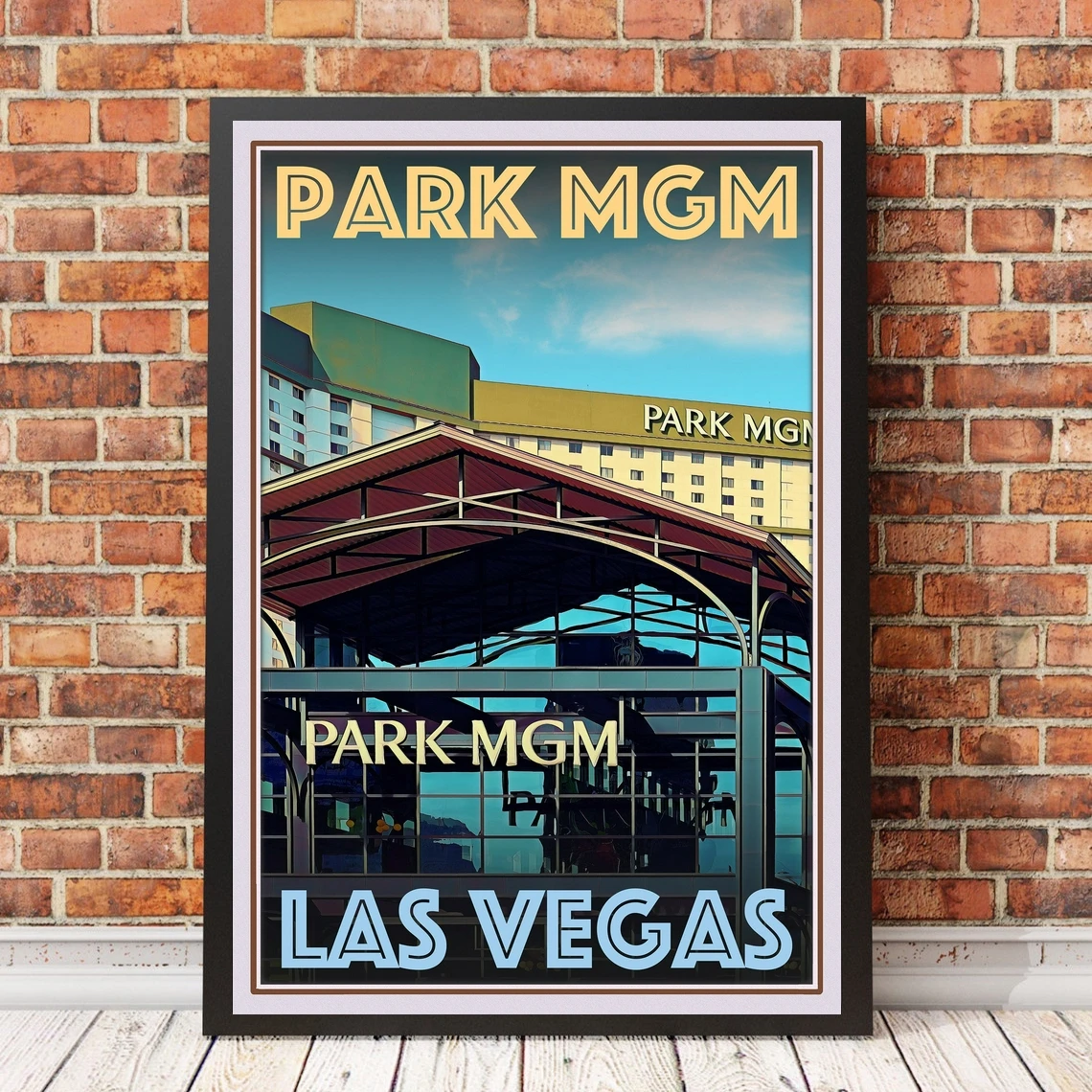 

Винтажный постер для путешествий в стиле ретро или холст, картина для украшения дома Mgm Лас-Вегас (без рамки)