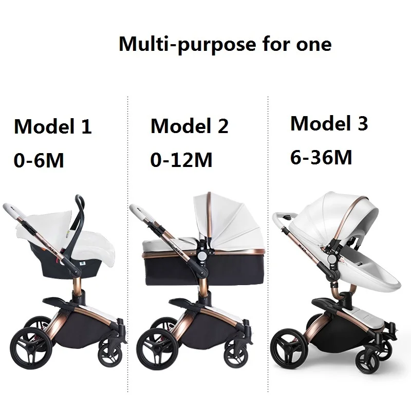 

Newborn Baby stroller 3 in 1 High Landscape Stroller baby pushchair pram strollers Kinderwagen Poussette Bebe Baby Trolley