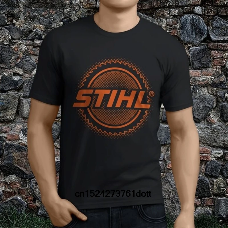 Мужские триммеры для бензопилы Stihl лесорубки цепная пила футболка классический
