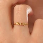 Семья кольца для мужчин и женщин кольцо с именем на заказ, персонализированные ювелирные изделия, нержавеющая сталь, регулируемое, подарок для пары, матери, ребенка
