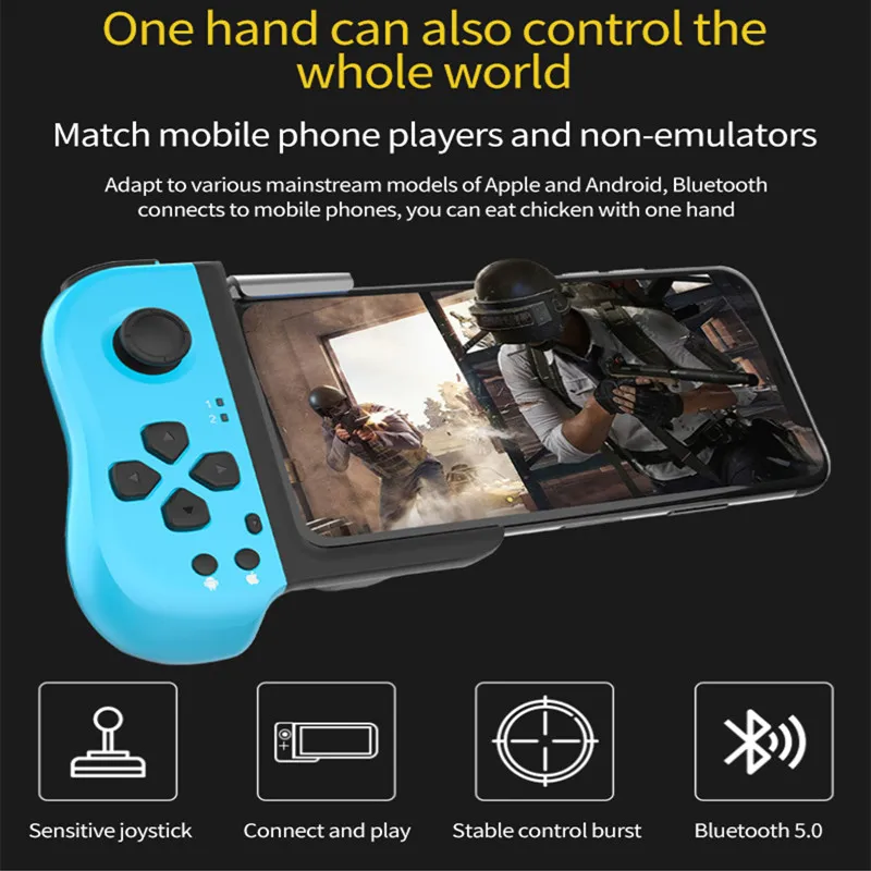 

Phone Game Wireless Controller Left&Right Bluetooth-compatible Gamepad Joystick For PUBG Game Handle Grip With Storage Bag