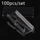 Пластиковая коробка для упаковки ресниц 8,5*3,2*1 см, оптом, 100 шт.компл., поддельный лоток для ресниц, крышка для хранения, один чехол с индивидуальным логотипом 40 #