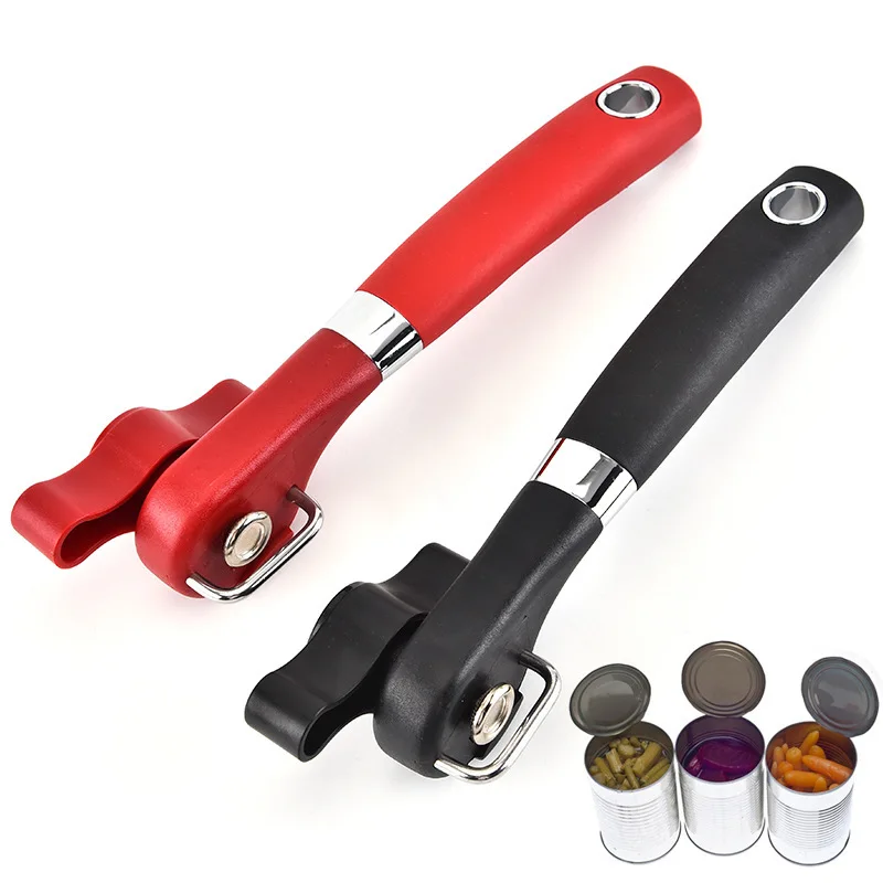 

Easy Can Opener Safety Stainless Steel Manual Professional Effortless Openers with Turn Knob Household Kitchen Useful Tools