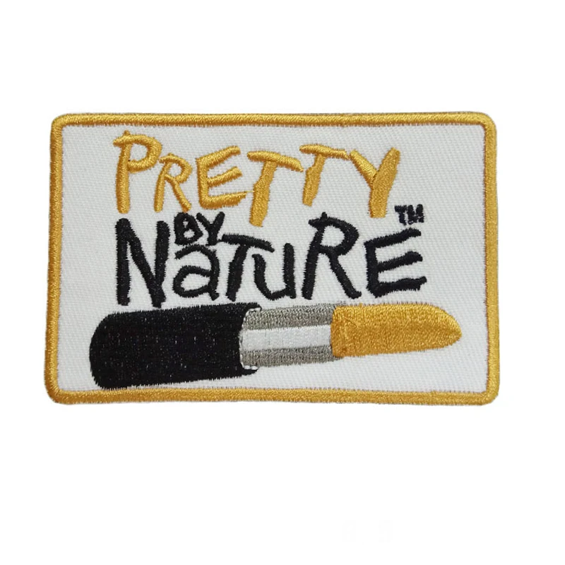 Pretty by nature брендовые нашивки для одежды с губной помадой вышивкой цветные на