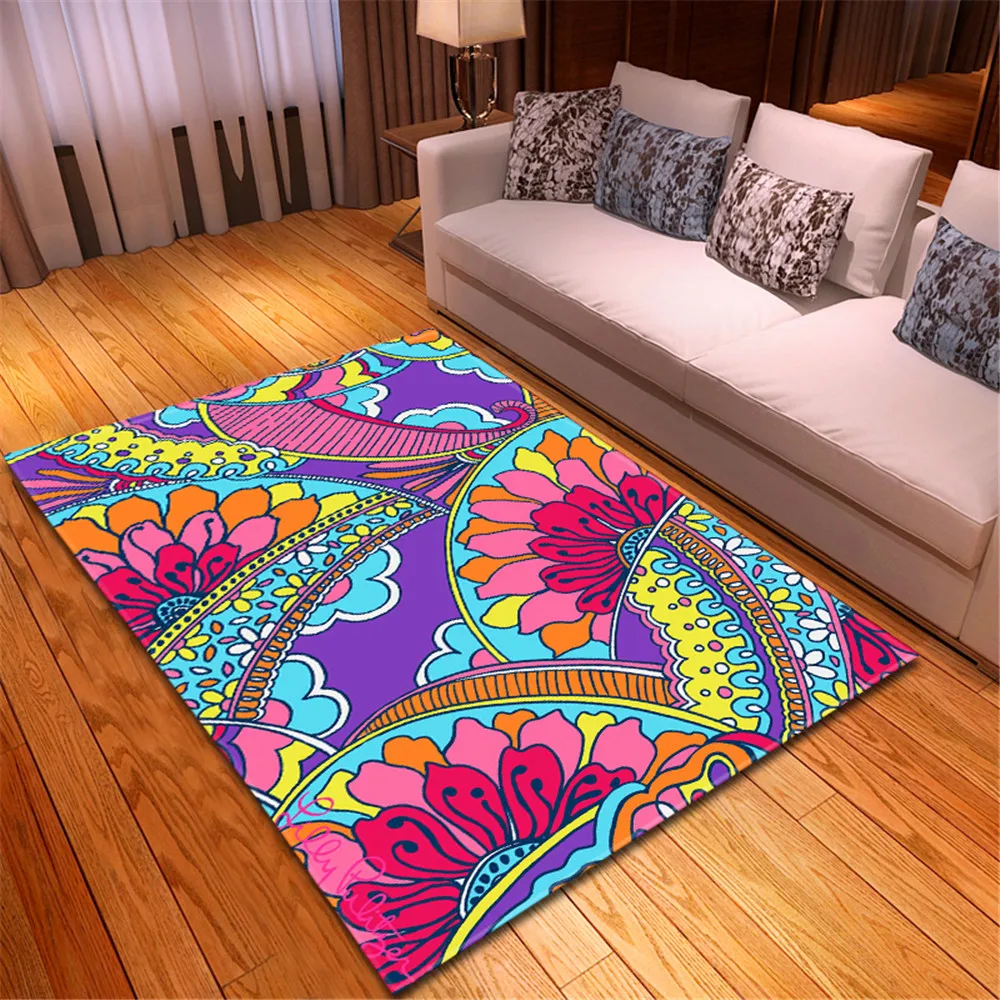 Ins картина маслом ковер для гостиной домашний декор спальни цветочный принт