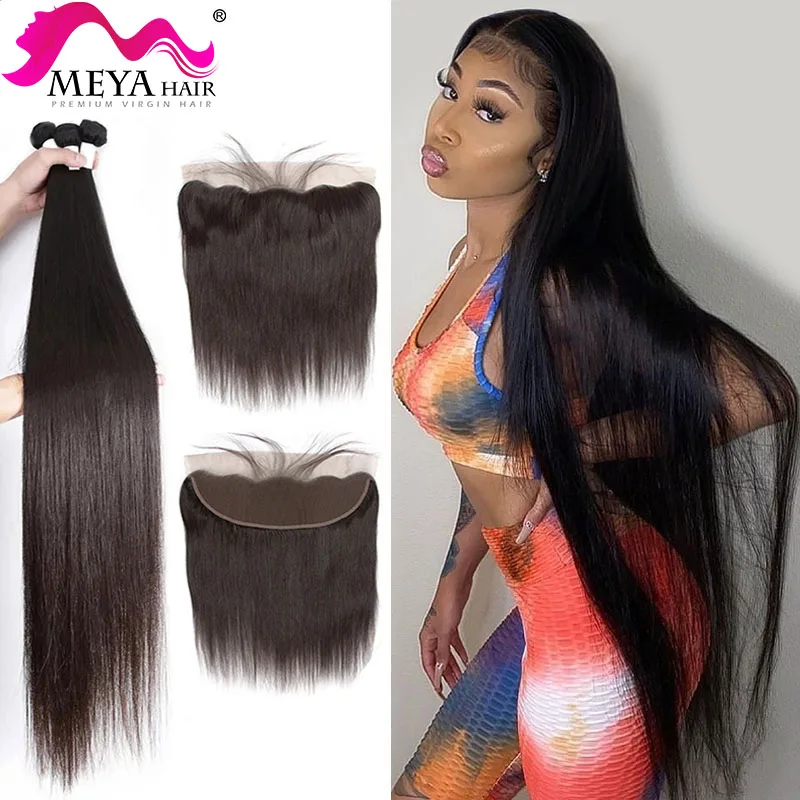 Прямые бразильские волосы для наращивания 30 32 дюйма |