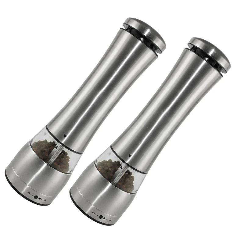 Мельница электрическая из нержавеющей стали для соли и перца светодиодный