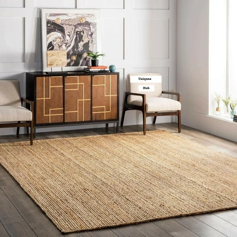 

Modern Rugs Natural 100% Jute Woven Style Runner Rugs Handmade Area Rugs