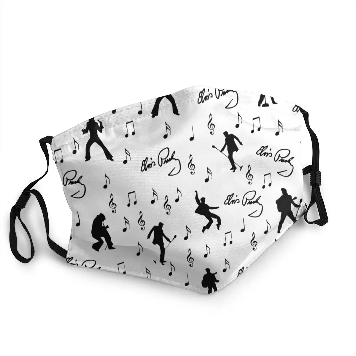 

Маска Elvis Presley Узорчатая неодноразовая для лица, респиратор для защиты от смога и прослушивания музыки в рок-роллере