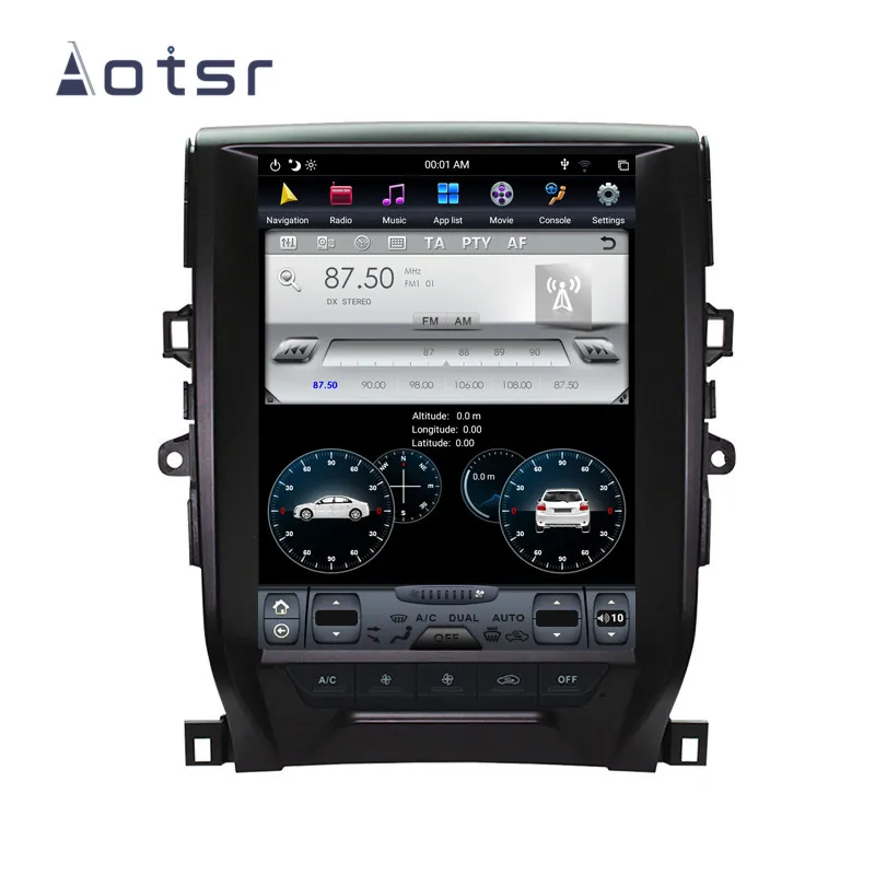 Автомобильный регистратор Tesla style Android 8 1 GPS-навигация для Toyota Reiz 2010-2013 головное