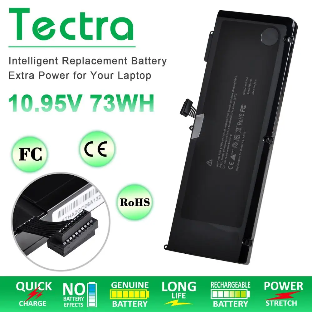 Tectra 10.95V A1321 Laptop Battery for  MacBook Pro 15