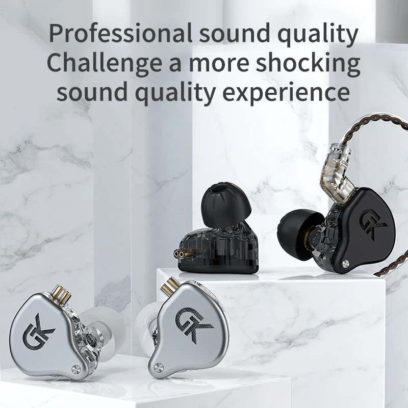 

GK GS10 наушники 4BA + 1DD, 10 шт., гибридные Hi-Fi басовые наушники-вкладыши, наушники-вкладыши для монитора, Спортивная сбалансированная гарнитура ...