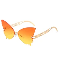 boyarn 2022 the new oversized butterfly sunglasses rimless brand designer sun glasses for female uv400 funny sunglasses