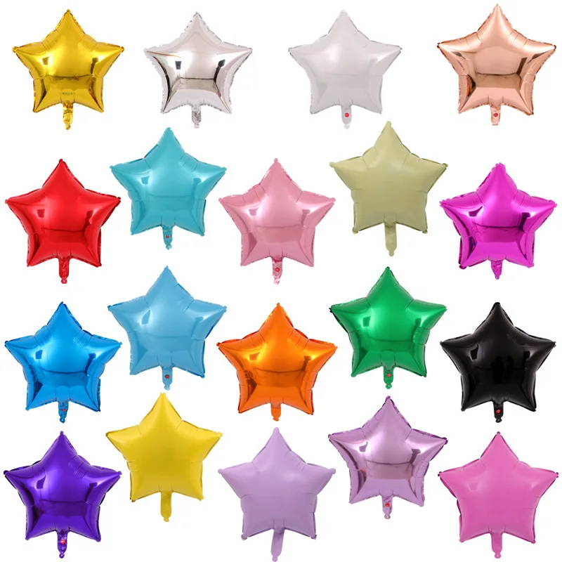 5 шт. Baby Shower 18 дюймов розового и белого цвета Звездные гелиевые фольгированные