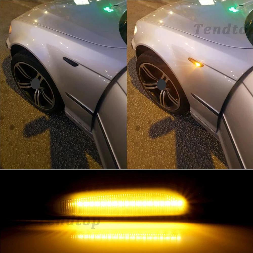 Для BMW E90 E91 E92 E60 E61 E87 E82 E83 E84 E88 E46 дымовые линзы последовательно мигающий