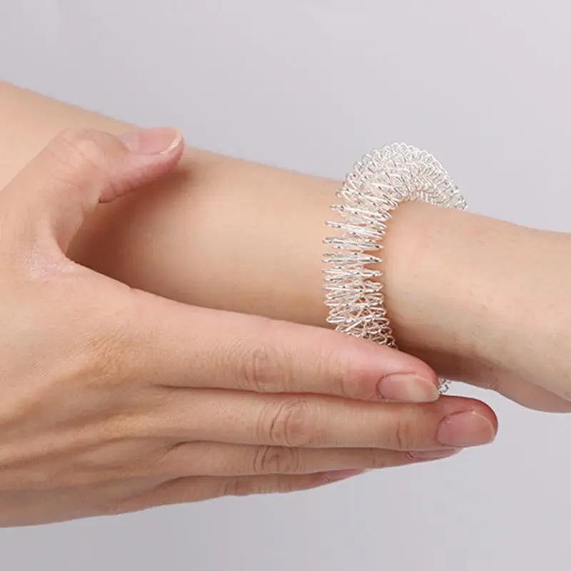 

Finger Massage Ring Stimulate Elastic Hand Acupuncture Circle Blood Circulation Stress Relax Bracelet C1FF