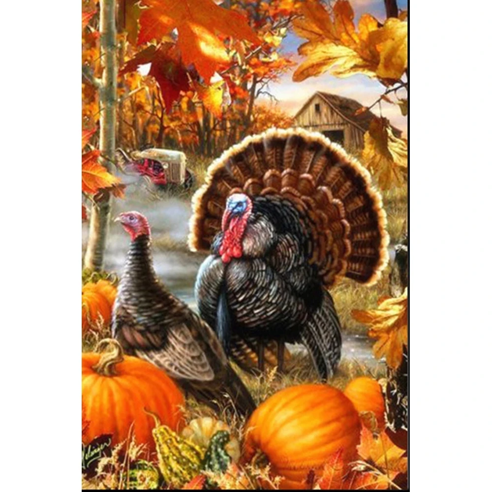 

Yi Birght Новое поступление 5D DIY Алмазная картина индюк ферма дом Алмазная мозаика вышивка рукоделие вышивка крестом домашний декор
