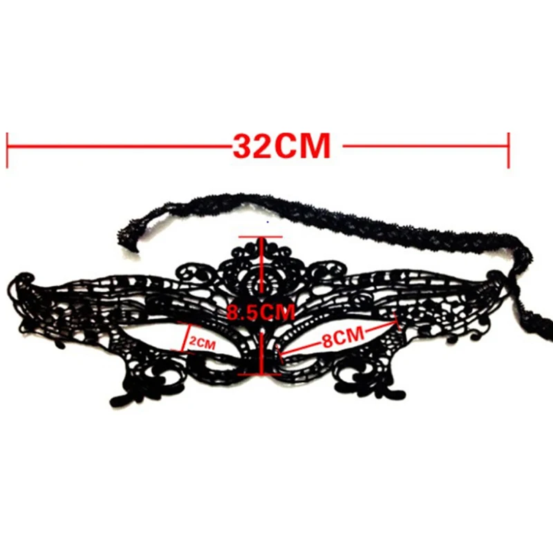 

Lace Sexy Women Eye Face Mask Masquerade Party Ball Prom Halloween Costume Sexy Party Masks pattern type Eye Face mask black