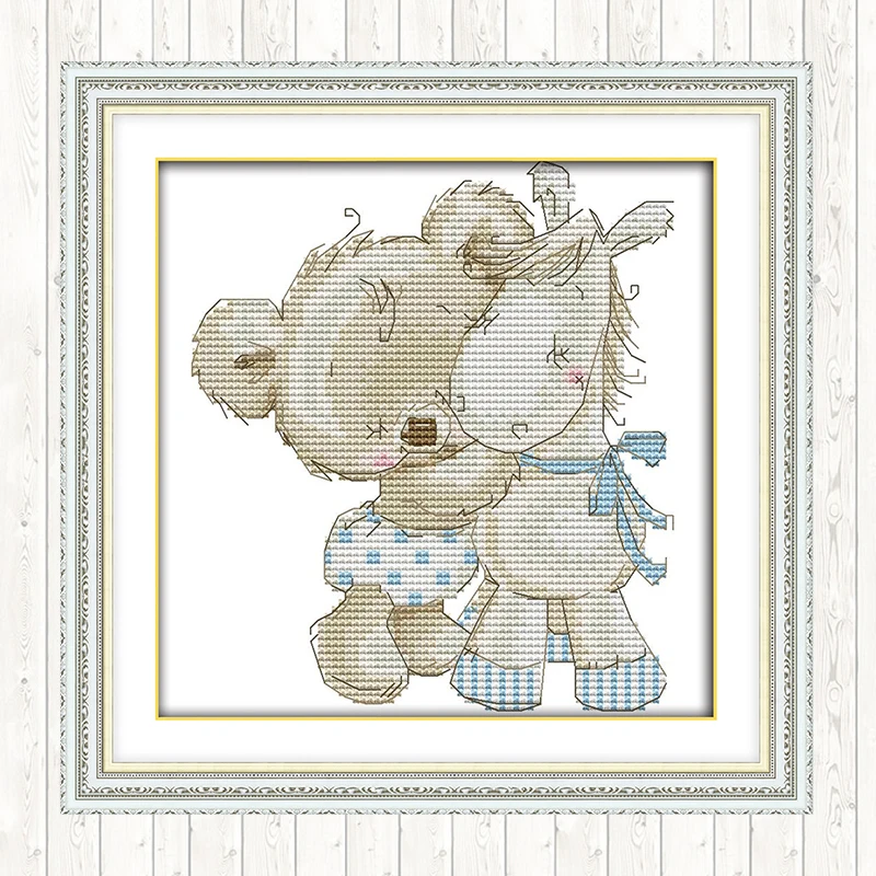 Хлопковая нить Bear and Donkey наборы для вышивки крестиком домашний декор на стену
