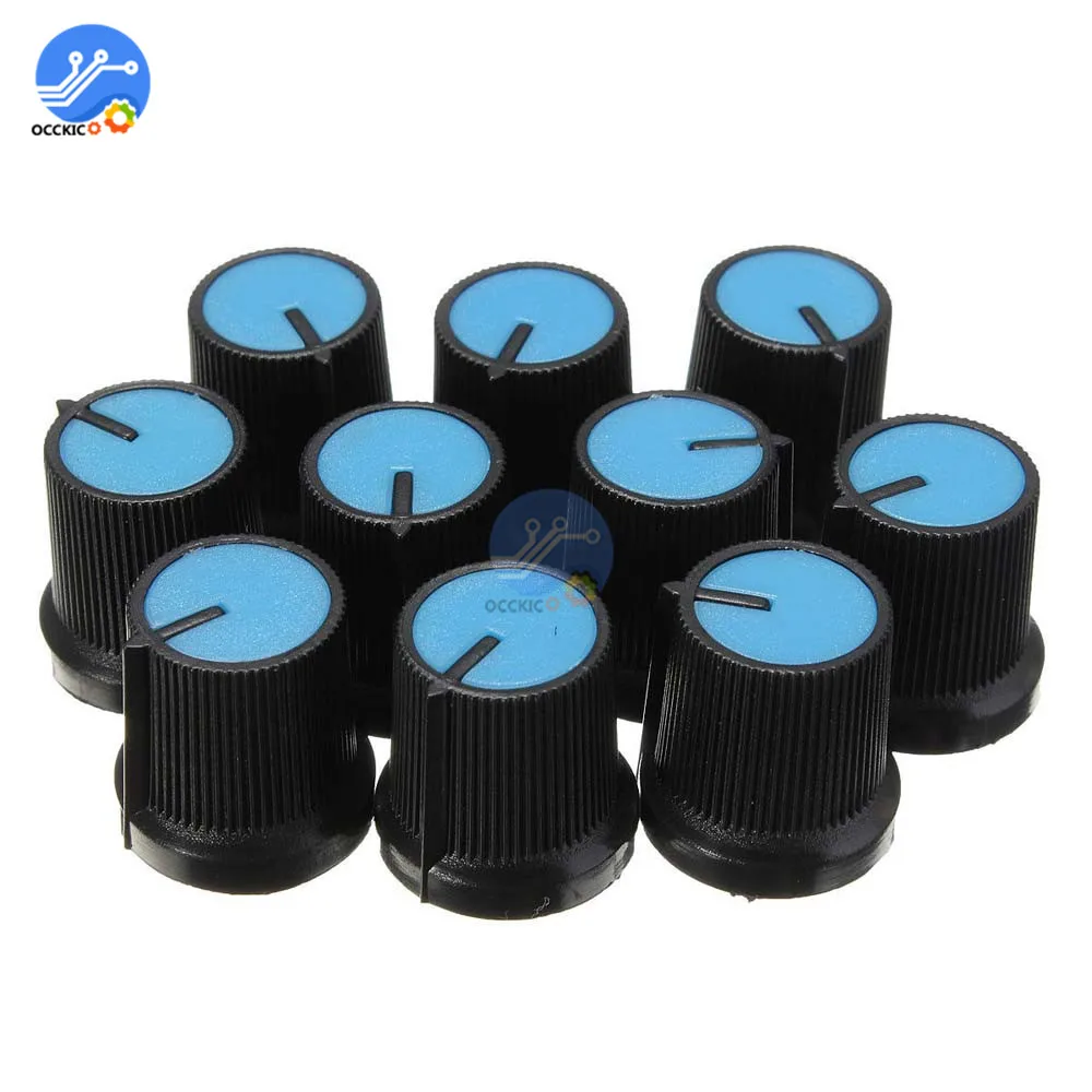 10 шт. черная ручка синяя пластиковая крышка для фотографий отверстие 6 мм|plastic