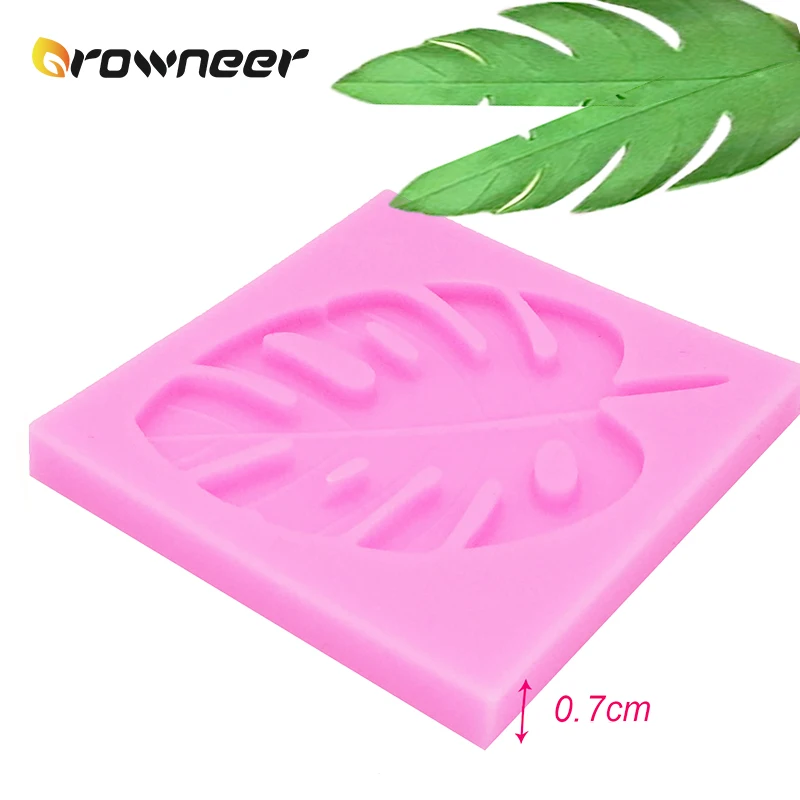 Черепаха лист плесень 3D Дерево резиновая силиконовая форма Розовые Инструменты