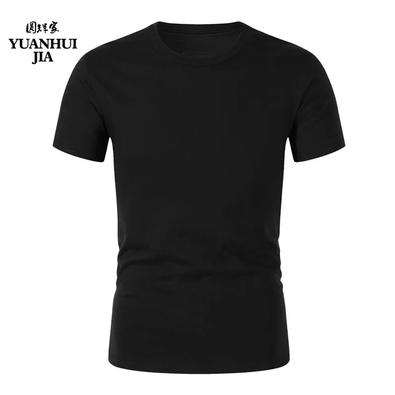 Весенняя Модная брендовая Однотонная футболка мужская короткий рукав Харадзюку