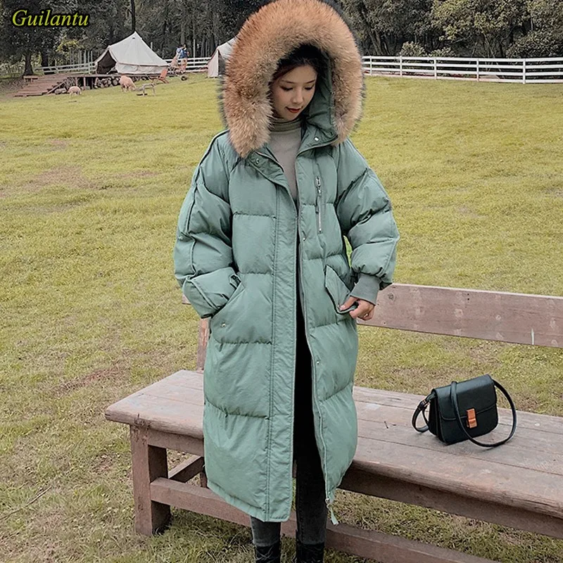 Длинная парка Guilantu Женская куртка пальто зима 2020 толстые теплые пуховые куртки с