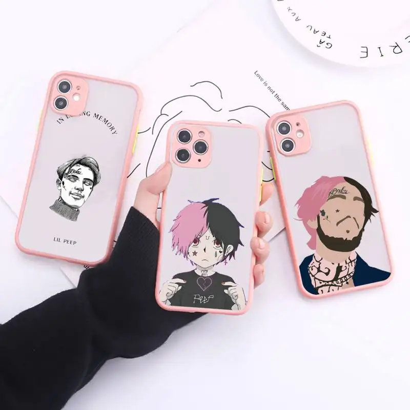 

Lil Peep rapper Phone Case Simple Matte Bumper Phone Case For iphone12 11 Pro Max X XS Max XR 7 8 Plus 12mini Shockproof Cover