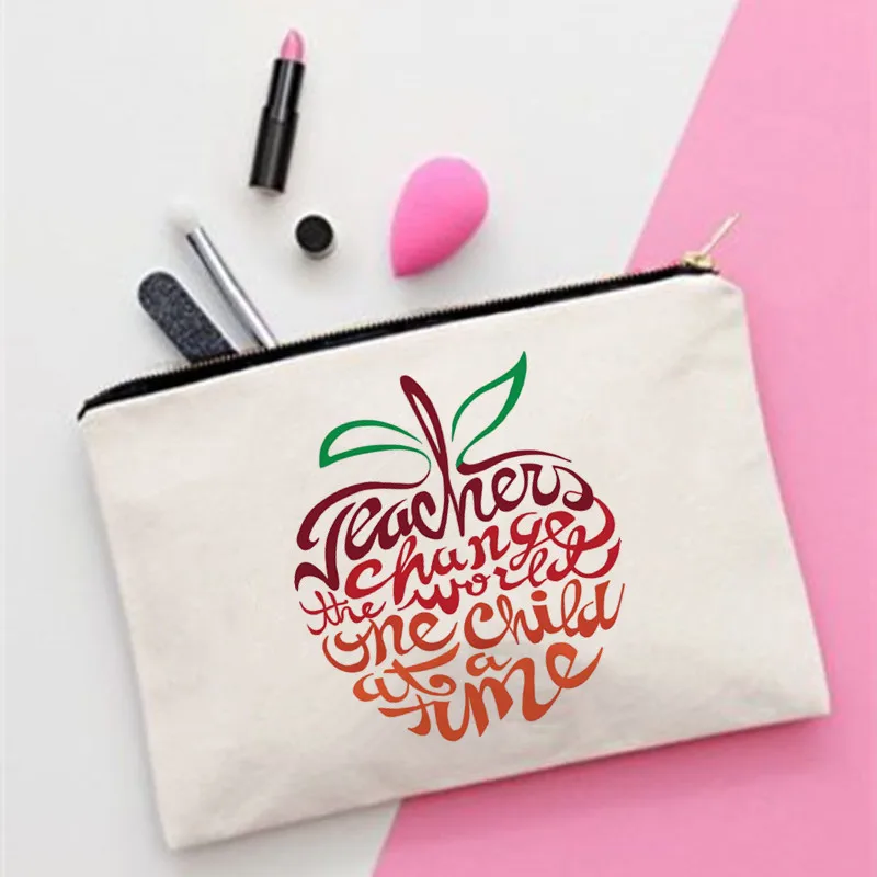 

Women apple the world Printed Make up bag Fashion Women Cosmetics Organizer Bag for Travel Colorful Storage Bag for Lady Bag
