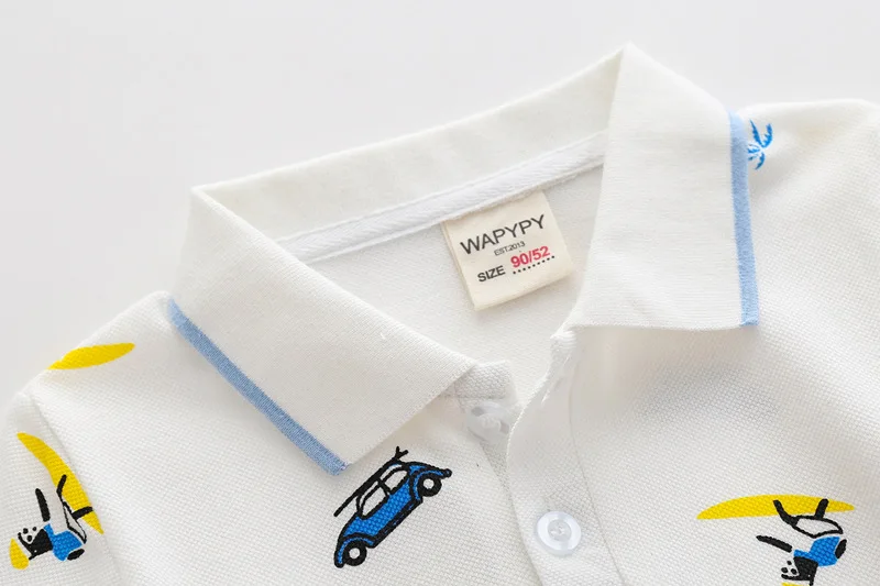 

Summer Children's Polo Shirts for Baby Boys Girl Short Sleeve Lapel Clothes Kids Cotton Printed Cartoon Tops Children's Clothing