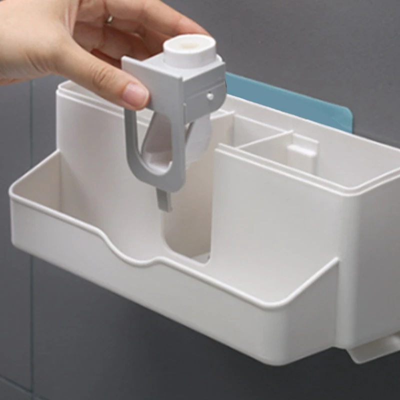 

LEYIJIA Couple Models Wall-Mounted Punch-Free Nordic Wash Toothbrush Holder Set Squeeze Toothpaste Mouthwash Cup