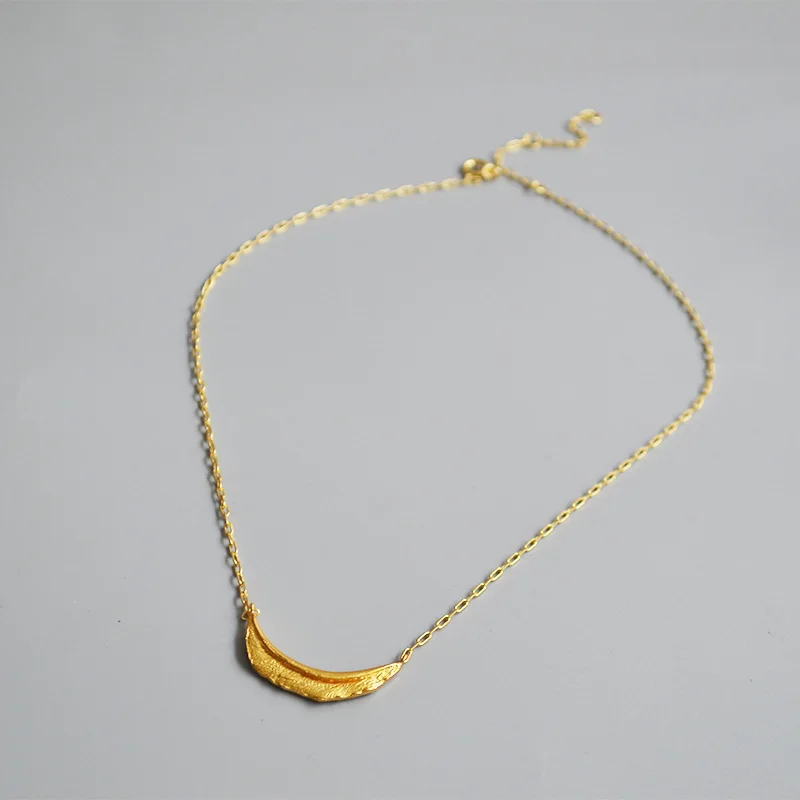 CMajor Korean Plating Technique Fashion Brass Jewelry Crescent Moon Clavicle Chain Gold Plated Trendy Pendant Necklace for Women | Украшения
