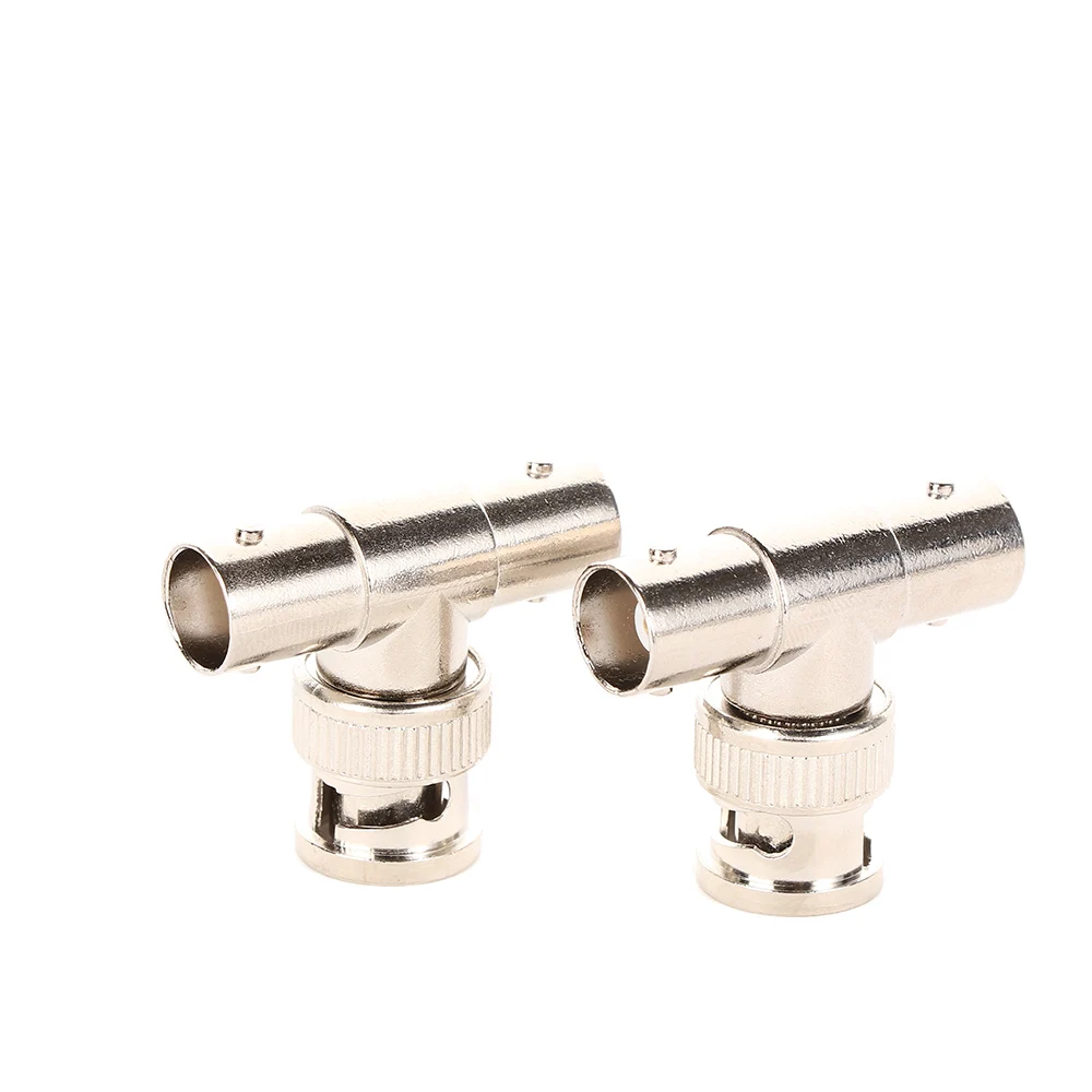 1 Male to 2 Female 3 Way Camera Monitoring Plug Welding Free T Splitter BNC Connector Conversion Head Adapter | Электроника