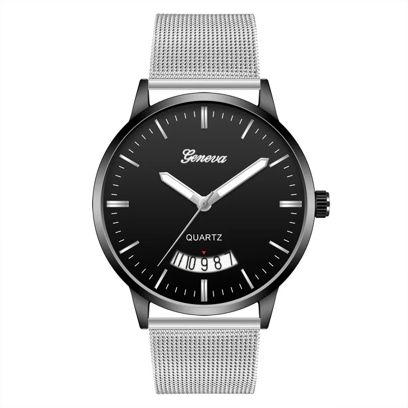 

2020 Direct Selling Cross-border Ebey Hit Buy Men's Watch With Calendar Geneva Mesh Belt Students Quartz Factory Direct Sale