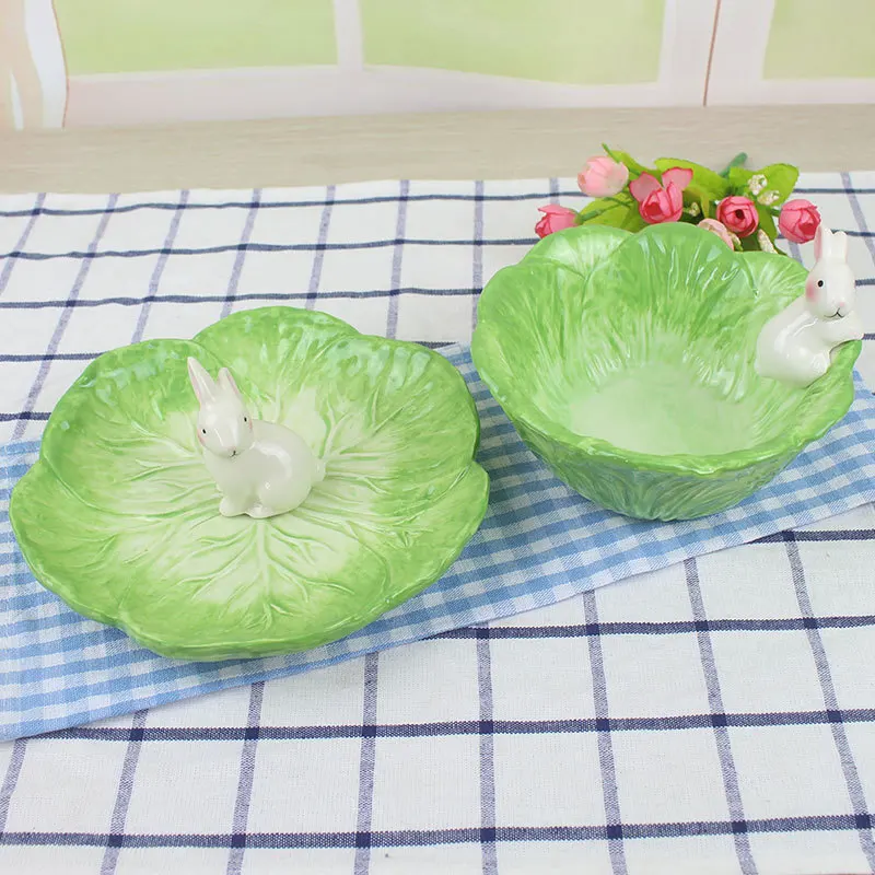 Креативная мультяшная посуда тарелка для закусок кролика Фруктовая конфетная