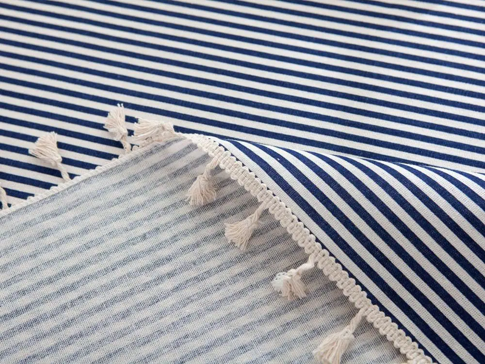 

Red Plaid Striped Line Tablecloth With Tassel Vintage Rectangle Dustproof Table Cover For Picnic BBQ Home Decor Mantel Mesa