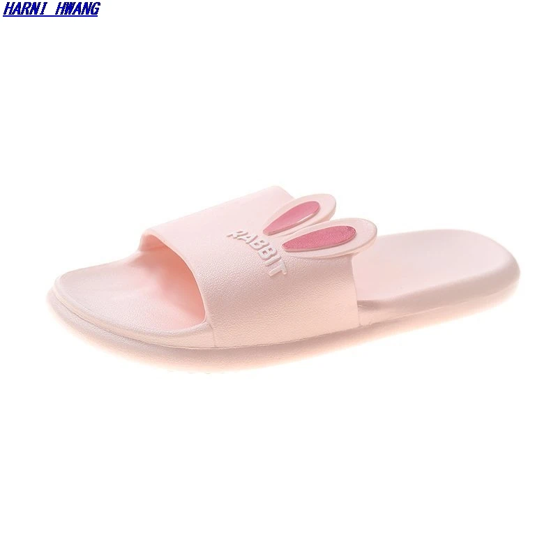 

Summer slippers cartoon women's slippers cute animal white rabbit home slippers beach sandals one-word slippers wholesale
