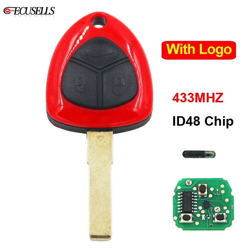 3 кнопки дистанционного смарт ключа автомобиля полный ключ 433 МГц ID48 чип Uncut Blade