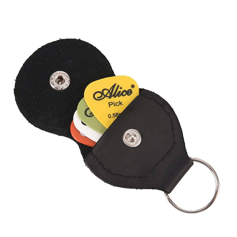 

New 20Pcs Electric Guitar Picks+1 Pu Leather Key Chain Guitar Picks Holder Bag Random Colors