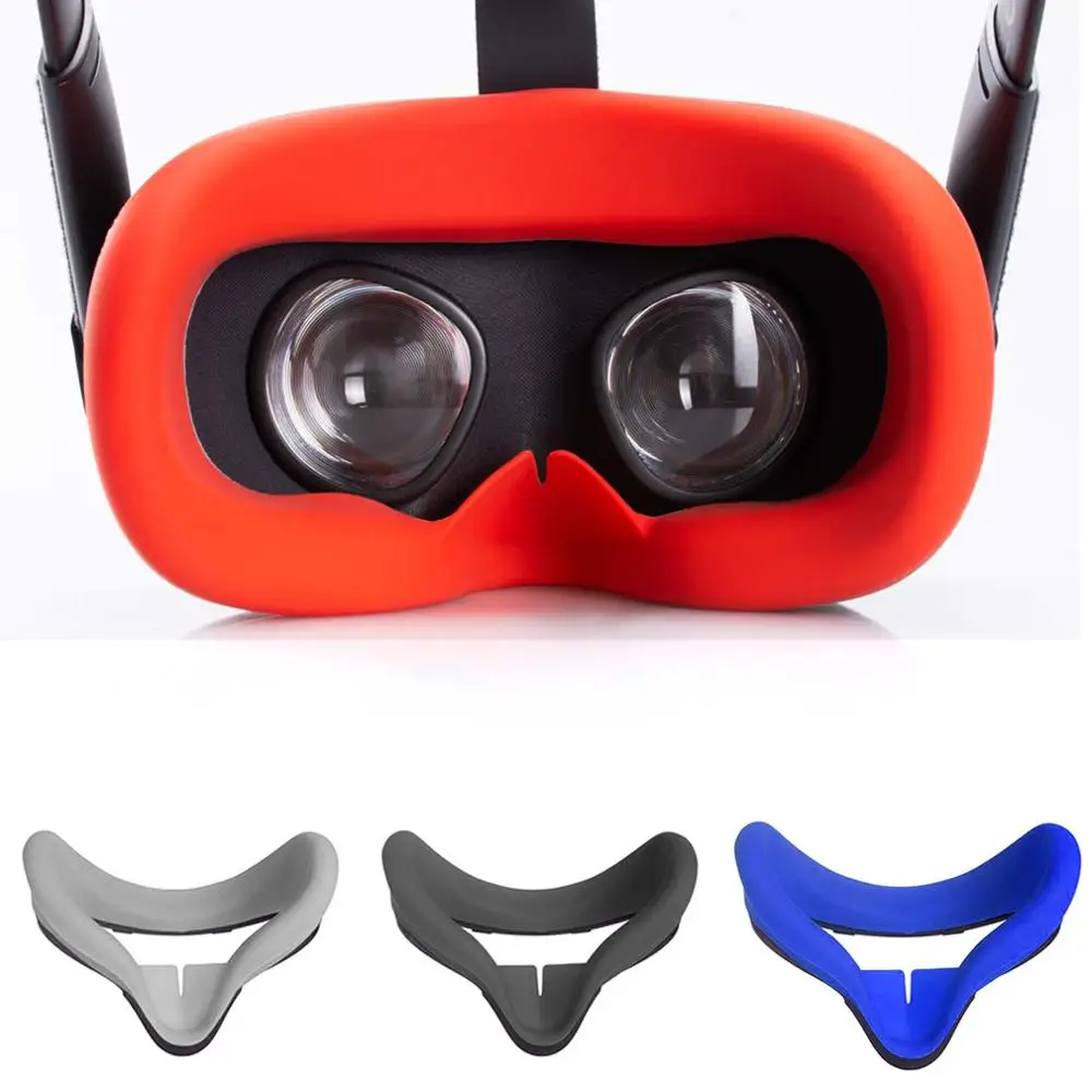 

Силиконовая маска для глаз для очков Oculus Quest VR, унисекс, защита от пота и утечки светильник