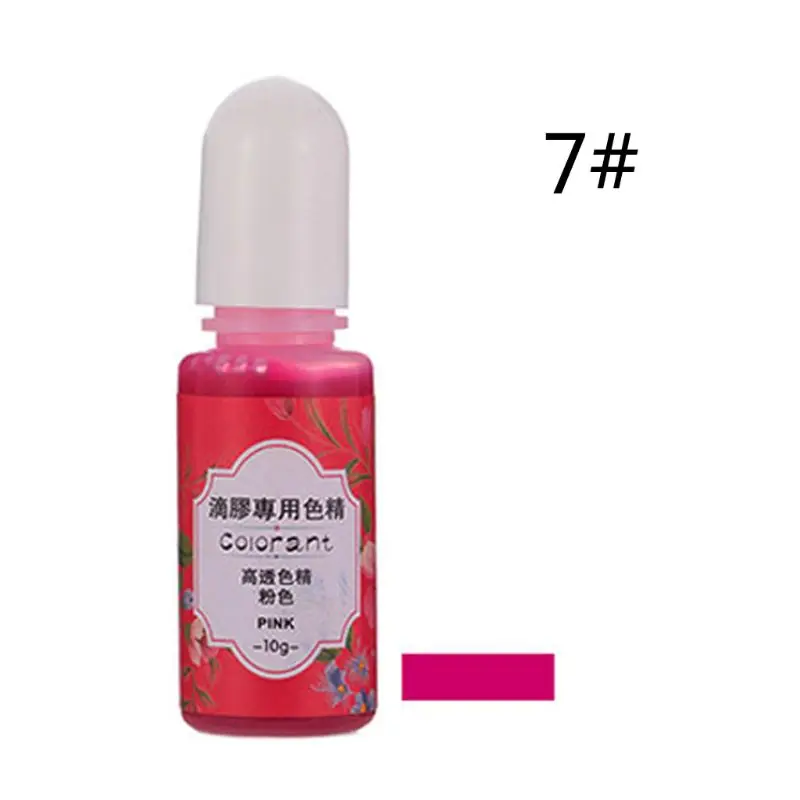 

13 Colors Epoxy UV Resin Coloring Dye Liquid Epoxy Pigment Resin Colorant Fading Resistance10ml Translucent Make Jewelry Pigment