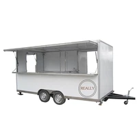 square food van trailer ice cream snack street food cart outdoor mobile kitchen food kiosk customizabled