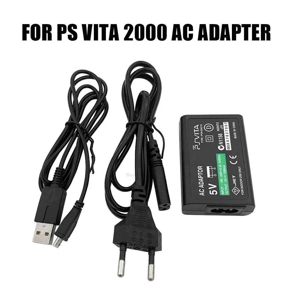 New Adaptor EU/US Plug Home Charger Power Supply 5V AC Adapter USB Charging Cable Cord for Sony Psvita Slim PS Vita PSV 2000