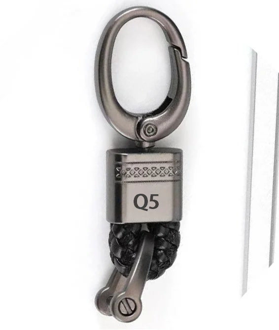 1 шт. Автомобильная эмблема значок черный коричневый брелок для ключей кольцо Audi