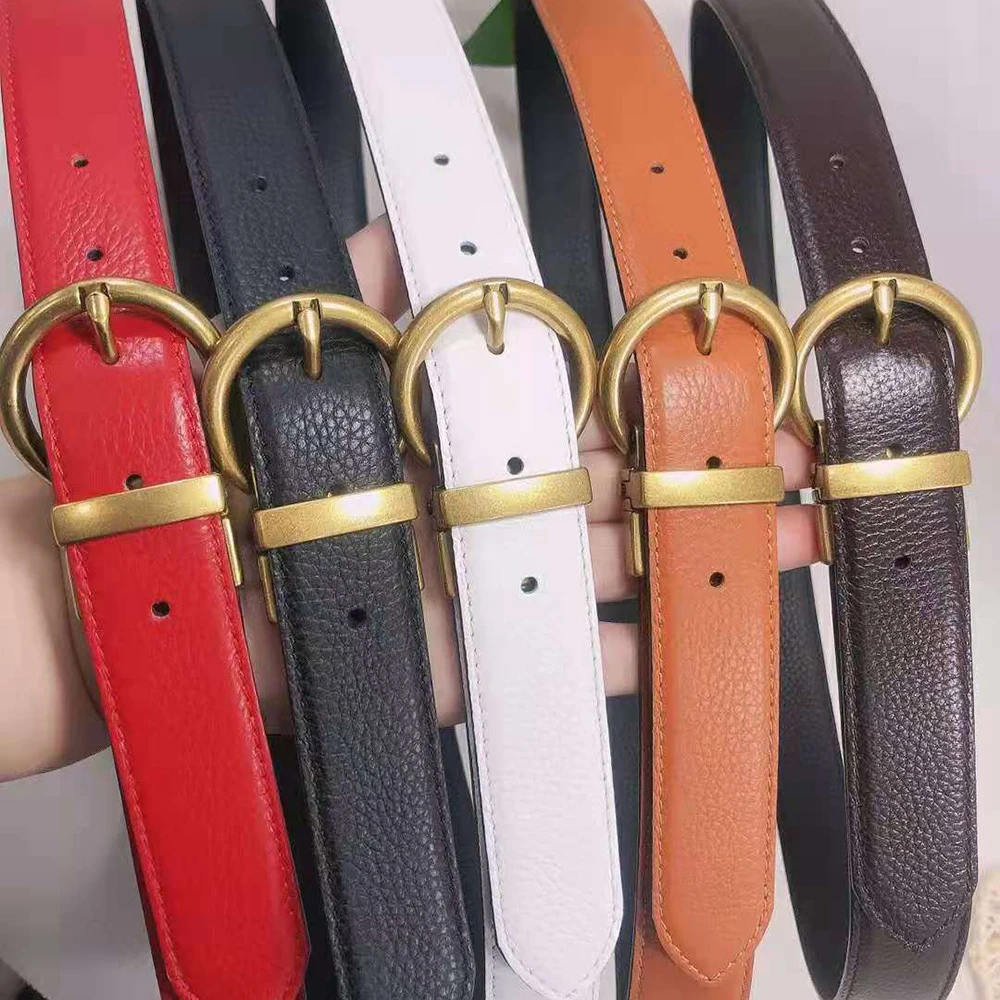 

Top Calfskin Belt For Women Jeans Luxury Brand Designer Fashion Classic Vintage Styles Belts Waistband With Giftes Box