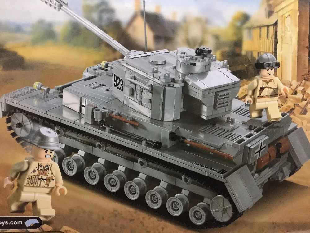 KAZI большой Танк Panzer IV 1193 шт. строительные блоки военный конструктор набор