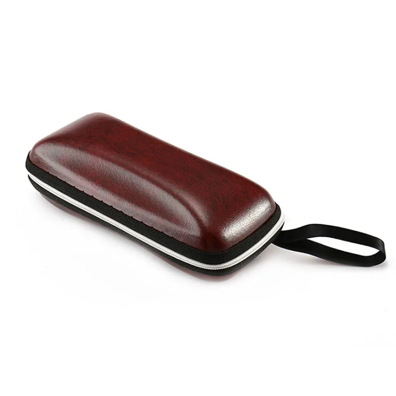 Мужские черные солнцезащитные очки из искусственной кожи чехол на молнии