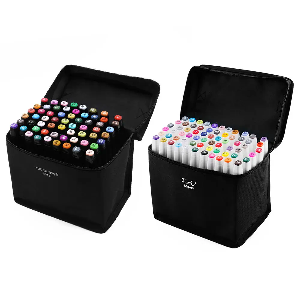 

60 Color Sketch Art Marker Pen Twin Tip Manga Animation Design Art Supplies for Painting Illustration Touch Five Art Marker